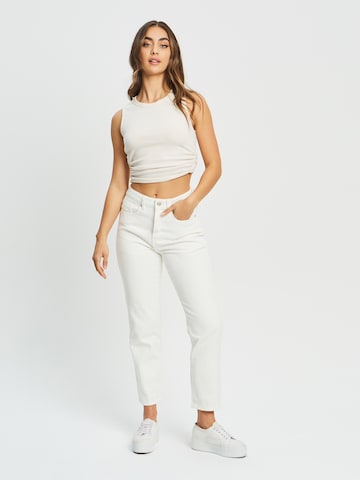 Calli regular Jeans 'LUNA' i hvid