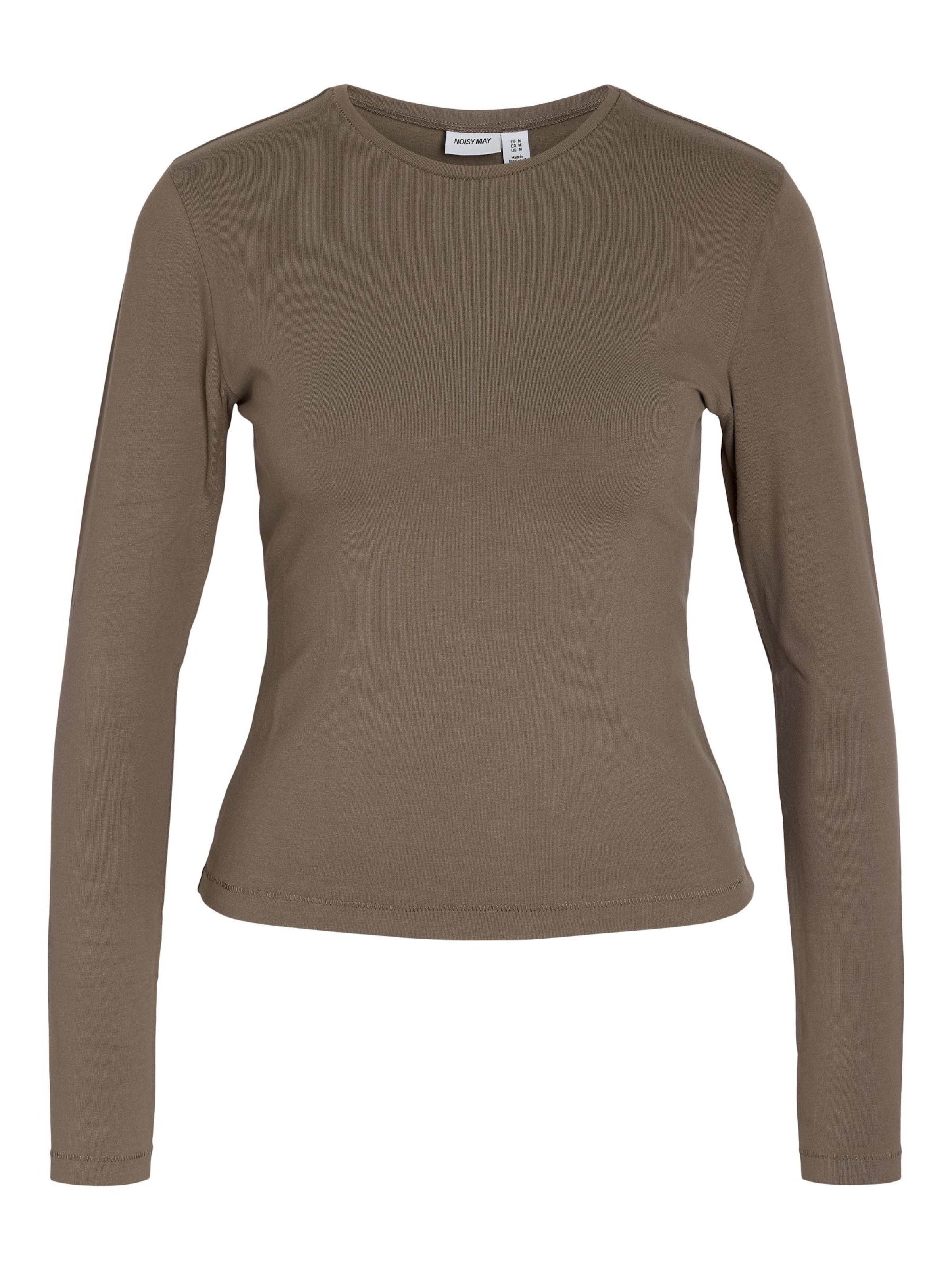 Noisy may Shirt 'NMAdriana' in Braun: Vorderseite