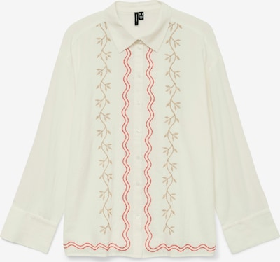 VERO MODA Blúzka 'VMDICTHE', veľkosť S - tmavobéžová / červená / biela, Produkt