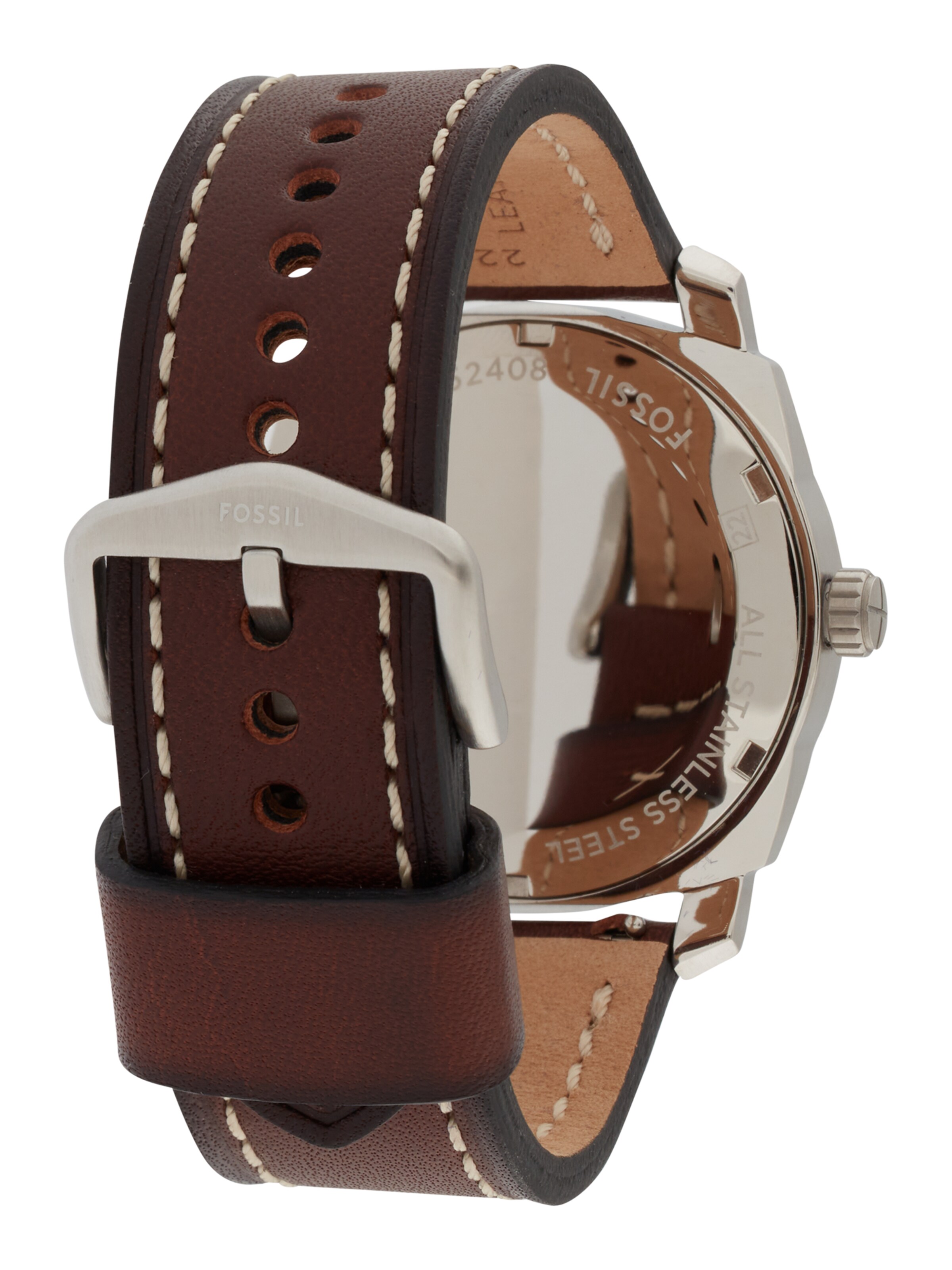 FOSSIL Uhr mit Armband 'MACHINE' in Braun