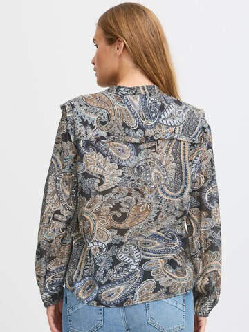 PULZ Jeans - Túnica 'LS Blouse ' em azul