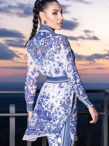 JIORO Shirt 'ASIA SKY' in Blue