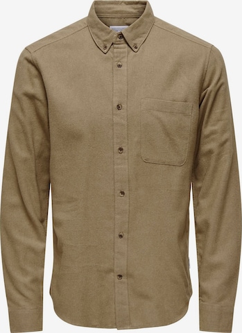 Camicia 'ONSGudmund' di Only & Sons in beige: frontale