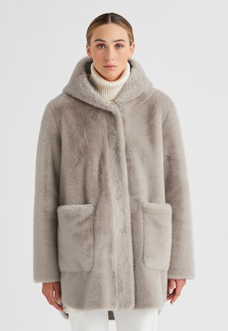 MILESTONE Wintermantel 'MSPersiana' in Beige: voorkant