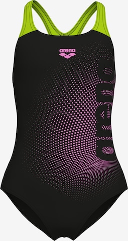 ARENAJednodijelni kupaći kostim 'DIM LIGHT' - crna boja: prednji dio