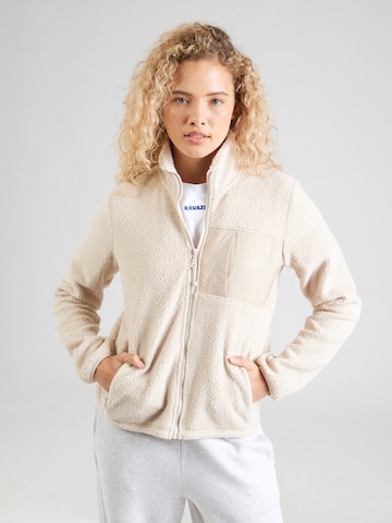 ONLY PLAY Athletic Fleece Jacket in Grey: front