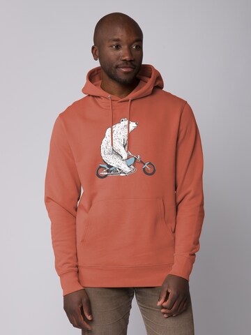 Watapparel Sweatshirt 'Bär auf Bike' in Bruin: voorkant
