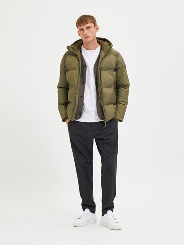 SELECTED HOMME Winter Jacket in Green