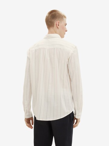 TOM TAILOR DENIM Comfort fit Button Up Shirt in White