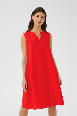 Cream Dress 'CRLori' in Red: front