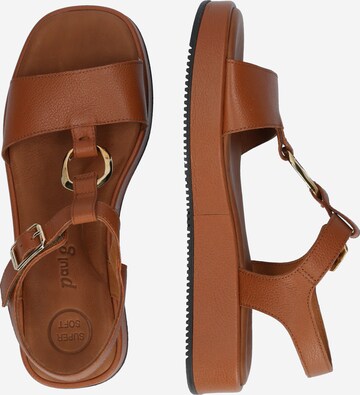 Paul Green Strap Sandals in Brown