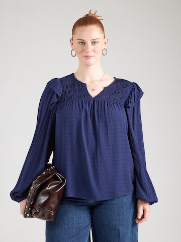 Camicia da donna 'CARLIDA' di ONLY Carmakoma in blu: frontale