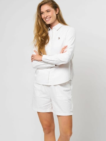 U.S. POLO ASSN. Bluse 'Isa' i hvid: forside