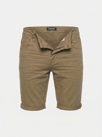 KOROSHI Slimfit Jeans i brun
