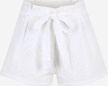 regular Pantaloni con pieghe di Missguided Petite in bianco: frontale
