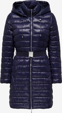 ONLY Zimní kabát – modrá: přední strana
