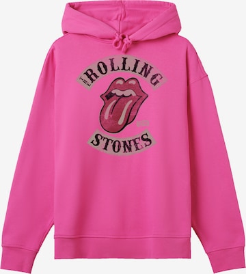 F4NT4STIC Sweatshirt 'The Rolling Stones Tour '78' in Roze: voorkant