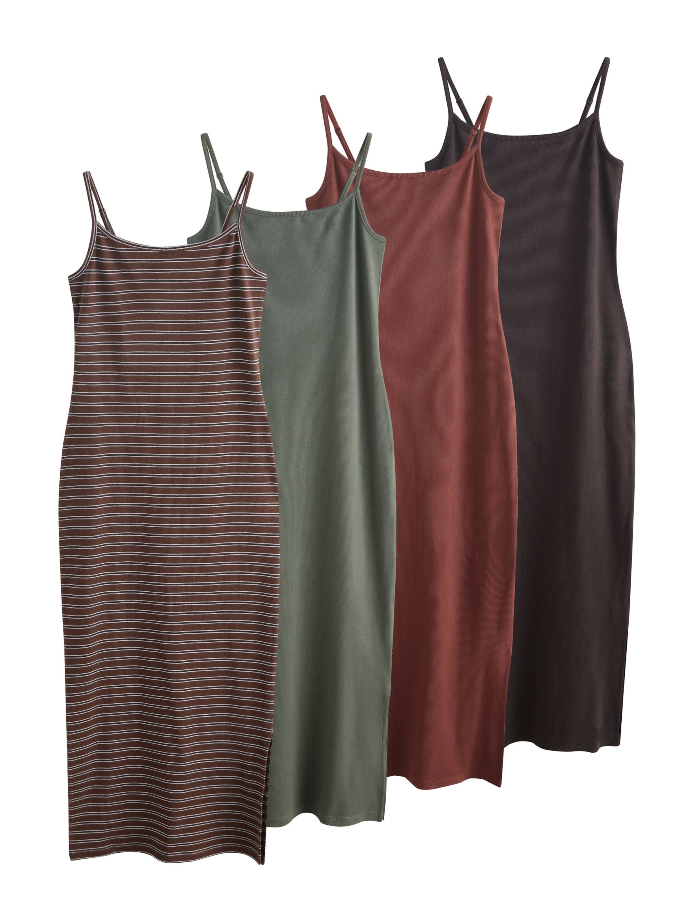 The Set Kleid in Braun: Vorderseite