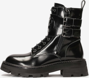 Kazar - Botines con cordones en negro: frente