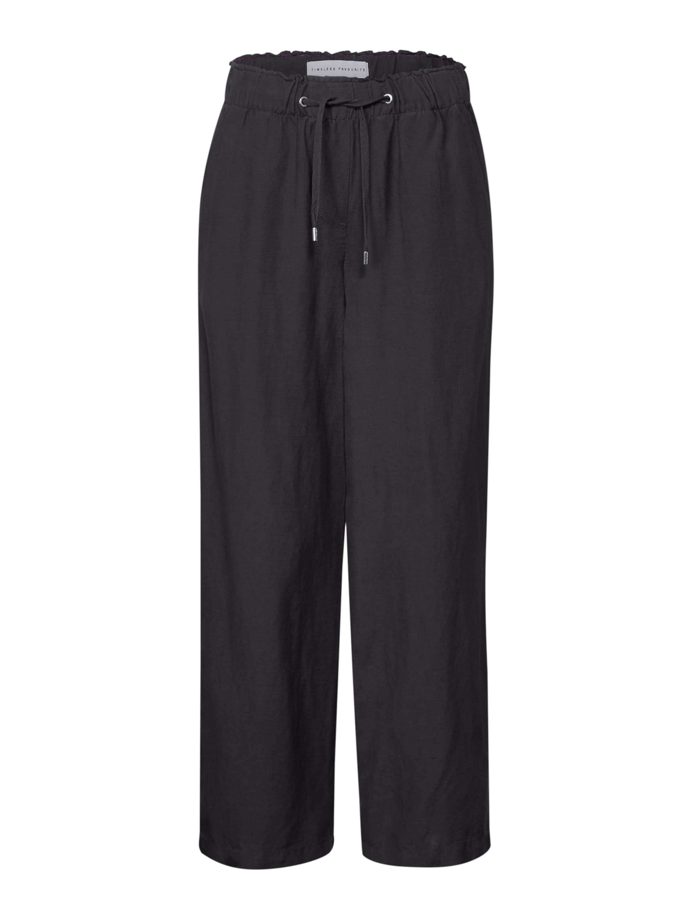 CECIL Loosefit Broek 'Neele' in Zwart: voorkant