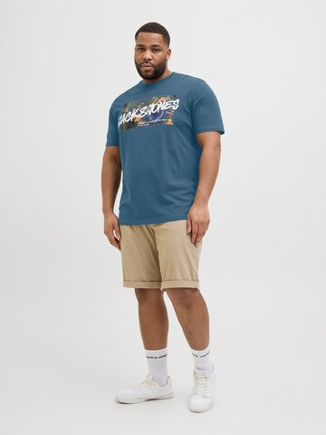 Jack & Jones Plus - Camiseta 'JJHAWAII' en azul