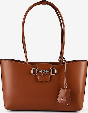 GUESS Shoulder Bag 'Janie' in Brown: front
