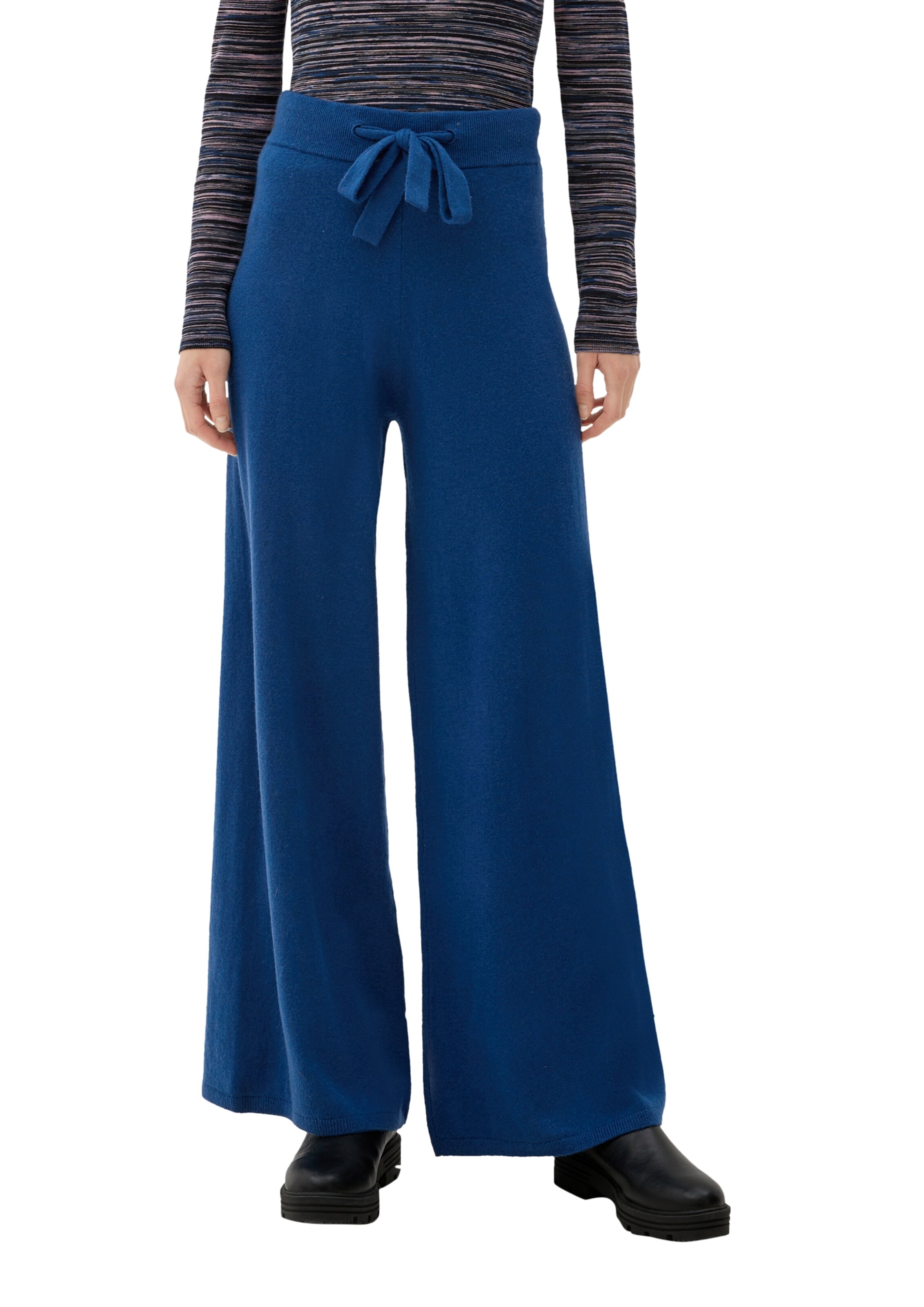 s.Oliver Wide Leg Hose in Blau: Vorderseite