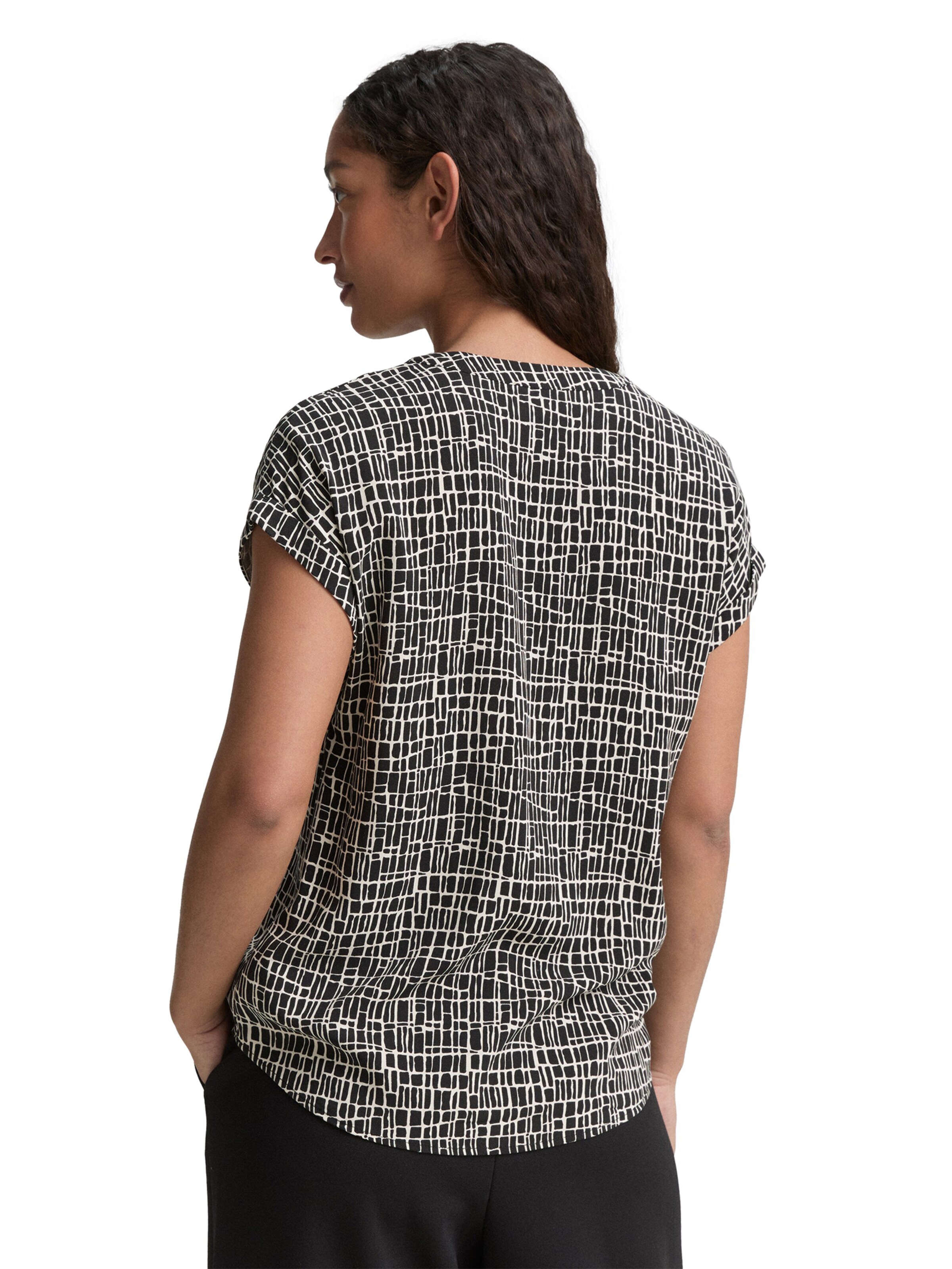 TOM TAILOR Блуза в черно