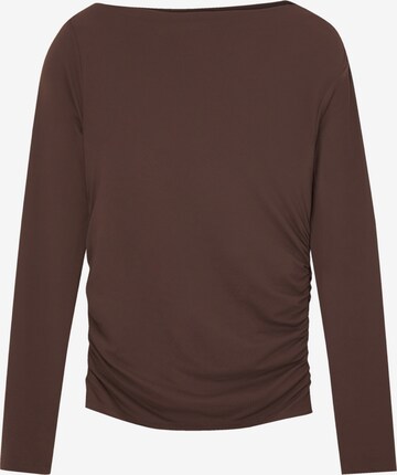 T-shirt Pull&Bear en marron : devant