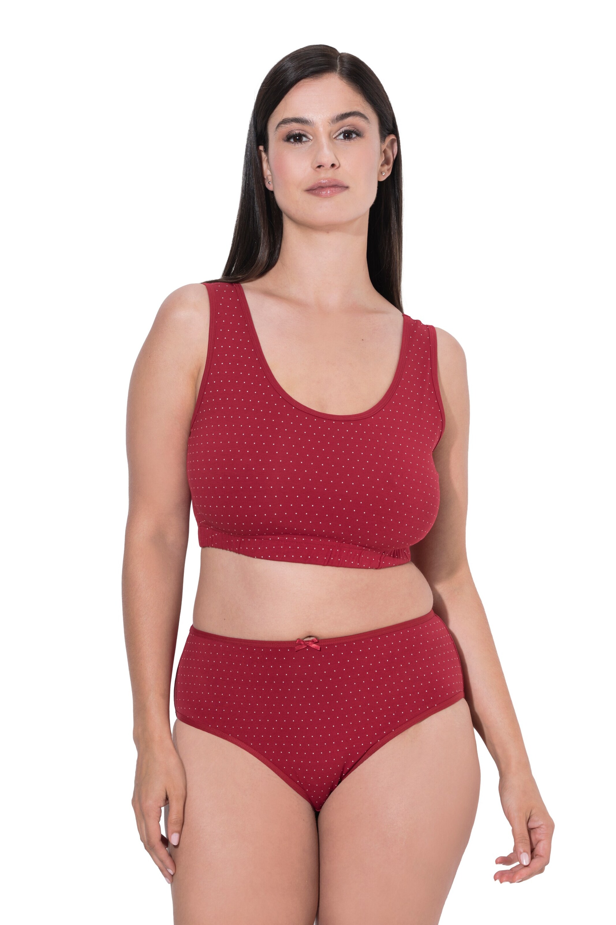 Ulla Popken Bustier BH in Rood: voorkant