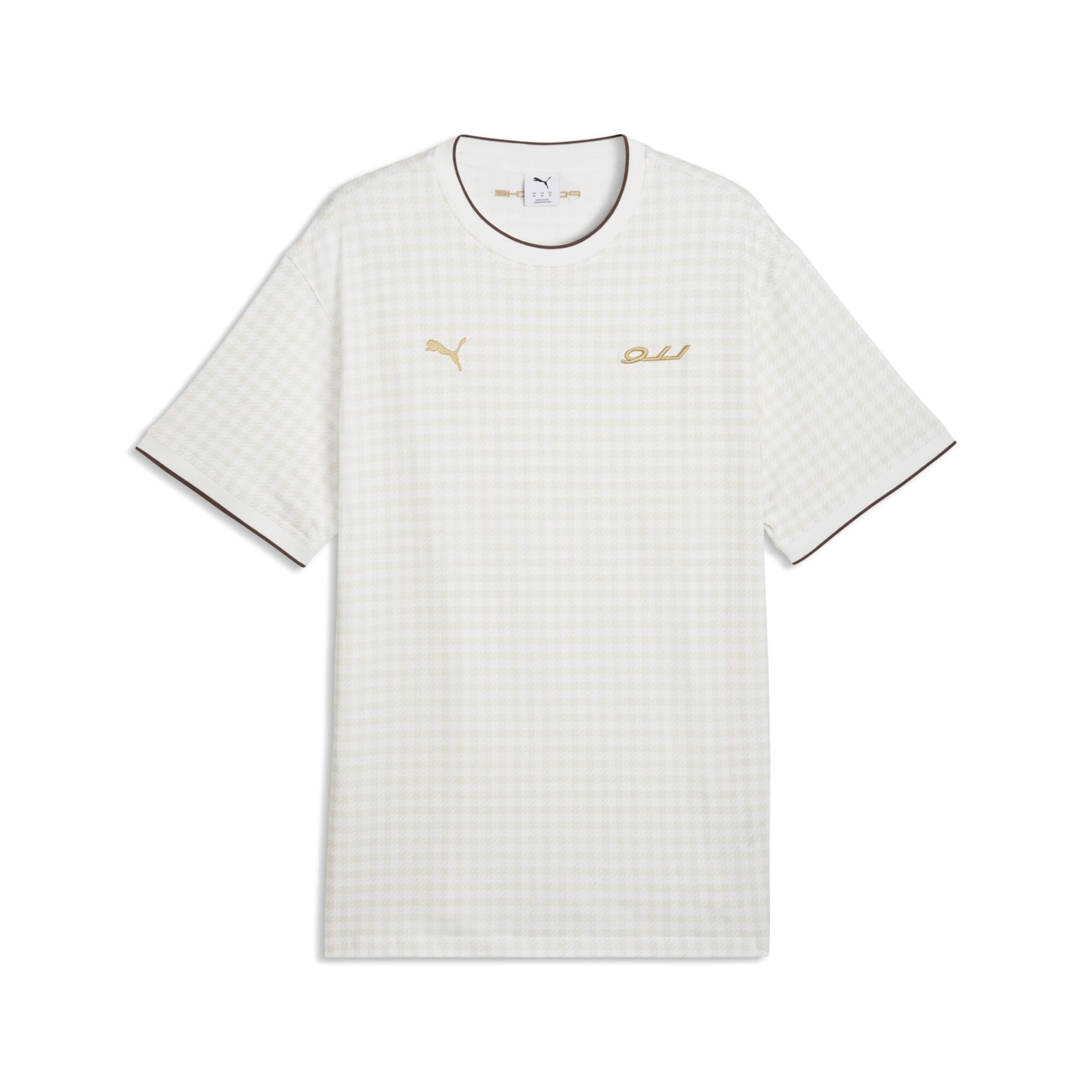 PUMA Functioneel shirt 'Porsche Legacy' in S in de kleur Goudgeel / Grijs / Wit, Productweergave