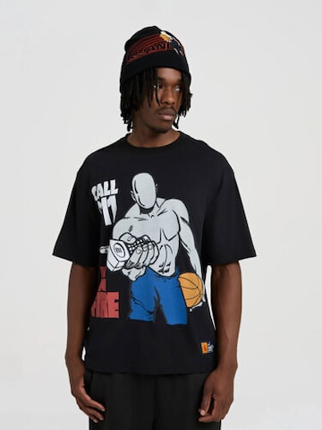 AND1 T-Shirt 'On Fire' in Schwarz: Vorderseite