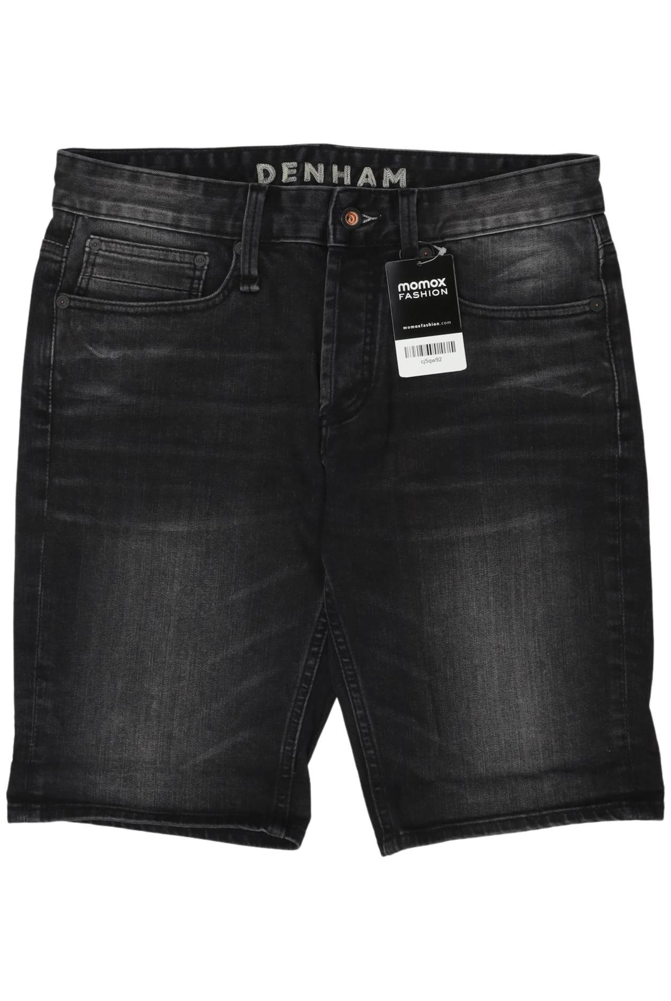 DENHAM Shorts in 30 in Black: front