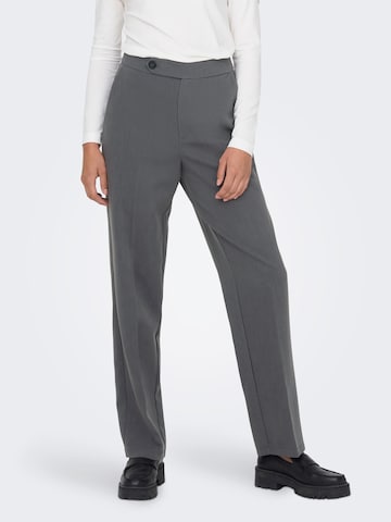 ONLY Regular Trousers with creases 'Tilly' in Grey: front