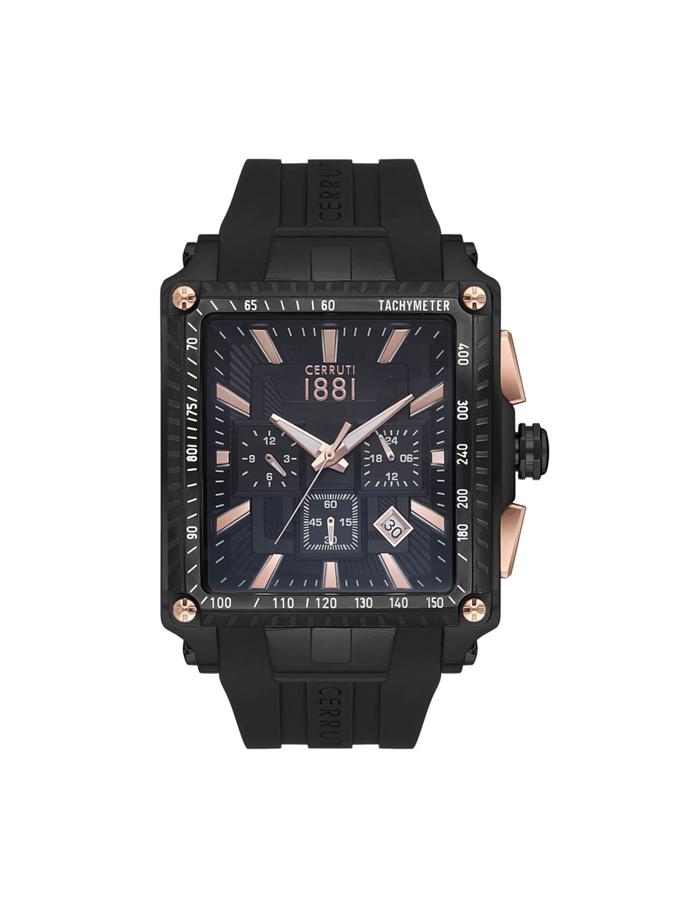 Montre à affichage analogique 'Odissea Master' CERRUTI 1881 en noir : devant