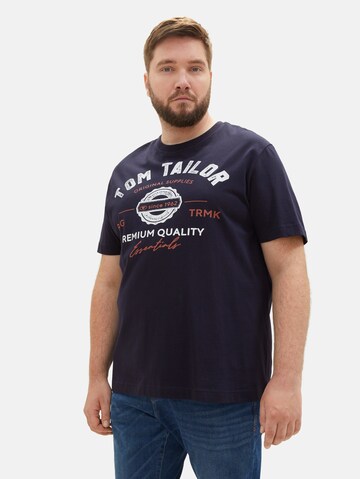 TOM TAILOR Men + T-Shirt in Blau
