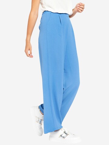 LolaLiza Wide leg Pleat-front trousers in Blue