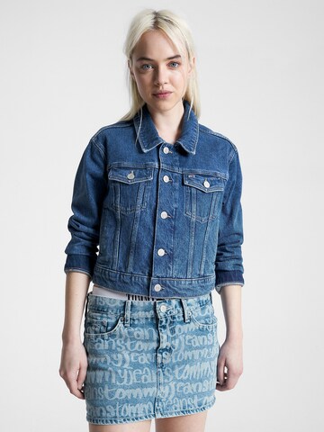 Tommy Jeans Prehodna jakna 'Izzie' | modra barva: sprednja stran