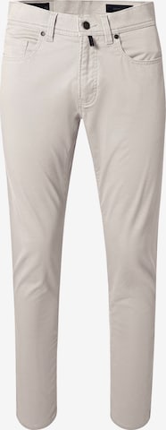 PIERRE CARDIN Chino trousers 'Lyon' in Silver: front