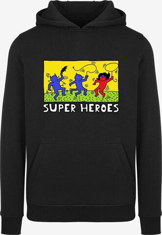 F4NT4STIC Sweatshirt 'Batman Pop Art' in Zwart: voorkant