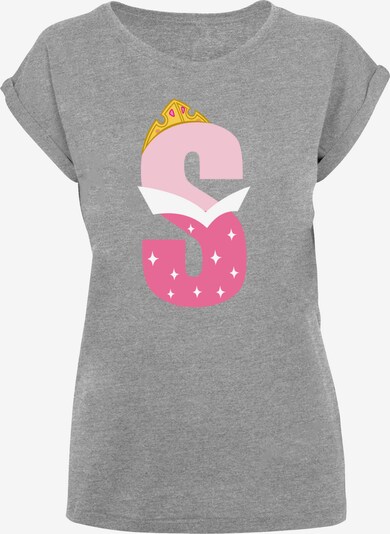 Maglietta 'Disney Alphabet S Is For Sleeping Beauty' F4NT4STIC di colore grigio sfumato / rosa / rosa chiaro / bianco, Visualizzazione prodotti