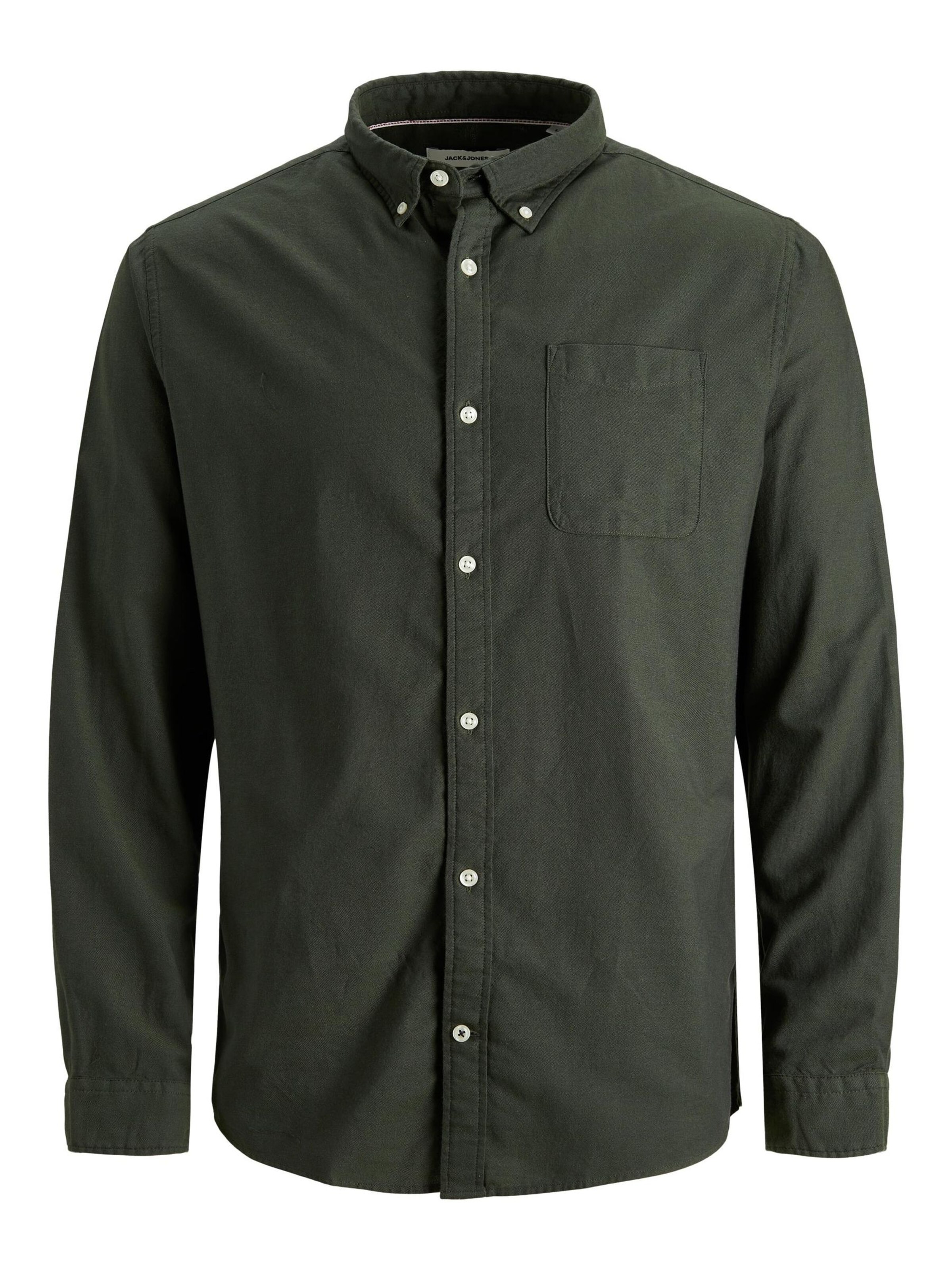 Jacks & Jones Regular fit Button Up Shirt 'Herren Langarm Hemd' in Green: front