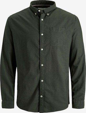 Jacks & Jones Regular Fit Hemd 'Herren Langarm Hemd' in Grün: Vorderseite