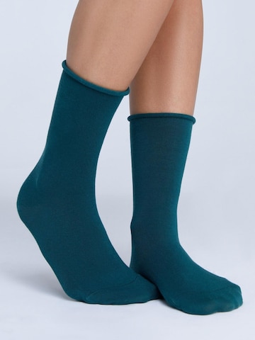 Albero Natur Socks 'Bio-Baumwoll-Socken mit Rollrand Unisex – 6er Pack' in Green