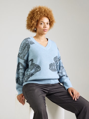 Vero Moda CurvePulover 'VMCFairly' - plava boja: prednji dio