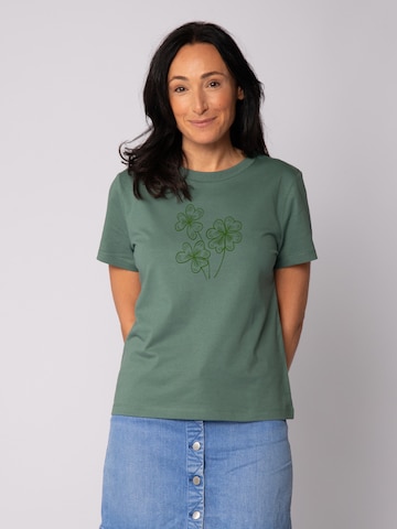 T-shirt 'Glücksklee' Watapparel en vert : devant