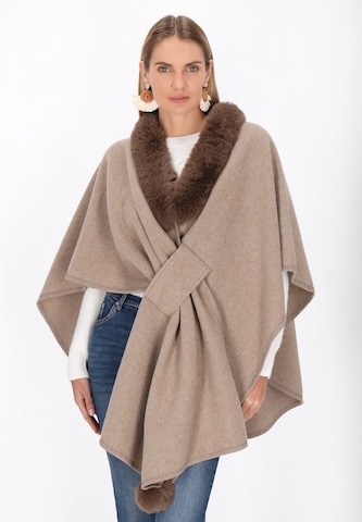 Cape usha FESTIVAL en beige : devant