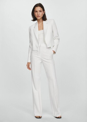 MANGO Regular Pleated Pants 'Monaco' in White