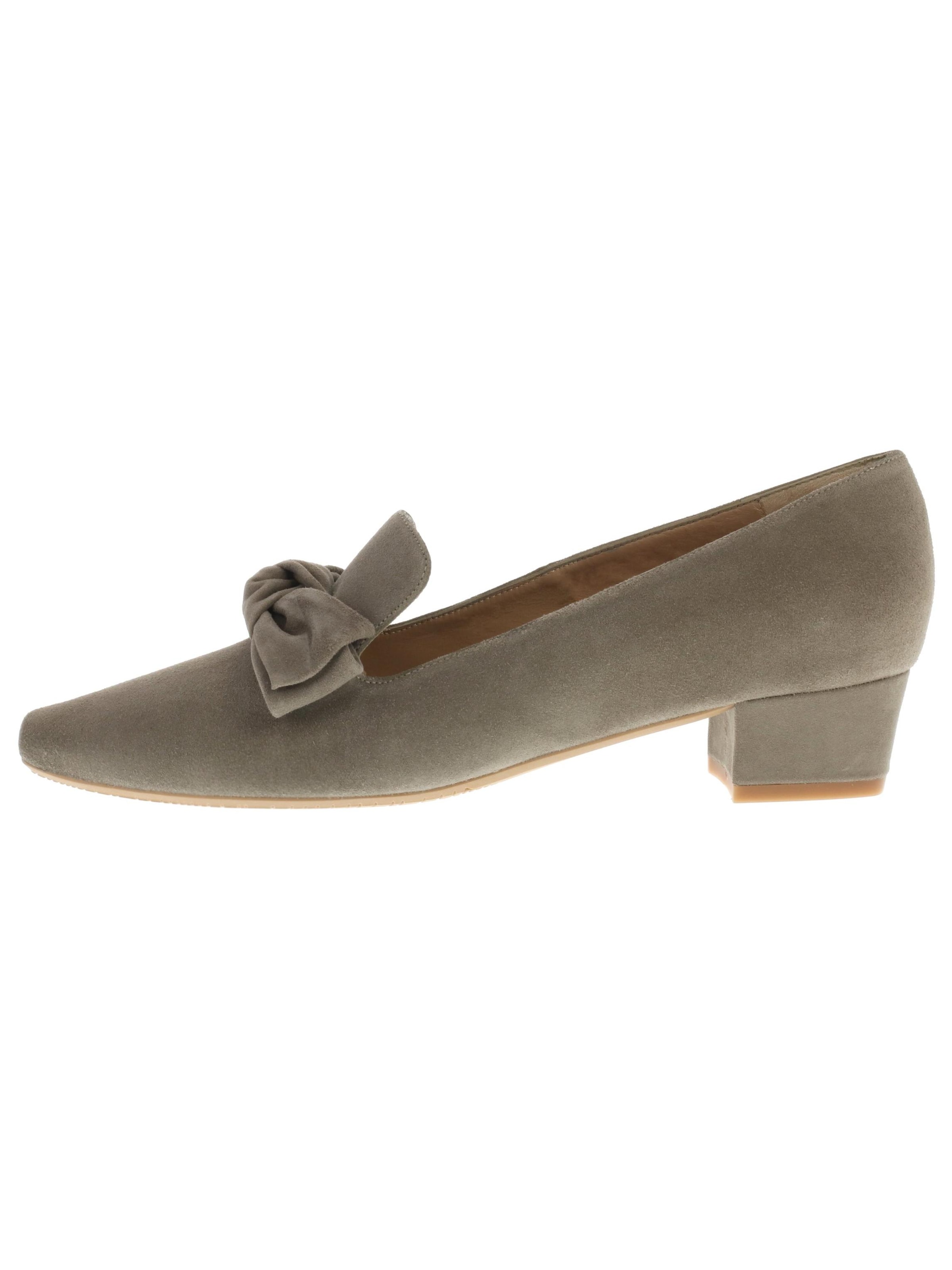 XAVER LUIS Schuhmanufaktur Pumps 'ROMY - Klassische Pumps mit Schleife' in Grey: front