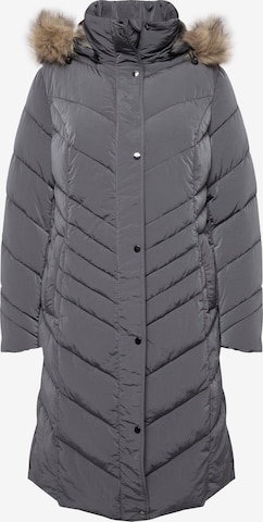 Ulla Popken Winter Coat in Grey: front
